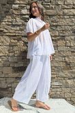 Asher Cap Sleeve Blouse White